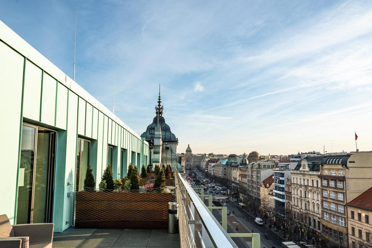 Wenceslas Square Terraces Prága Kültér fotó