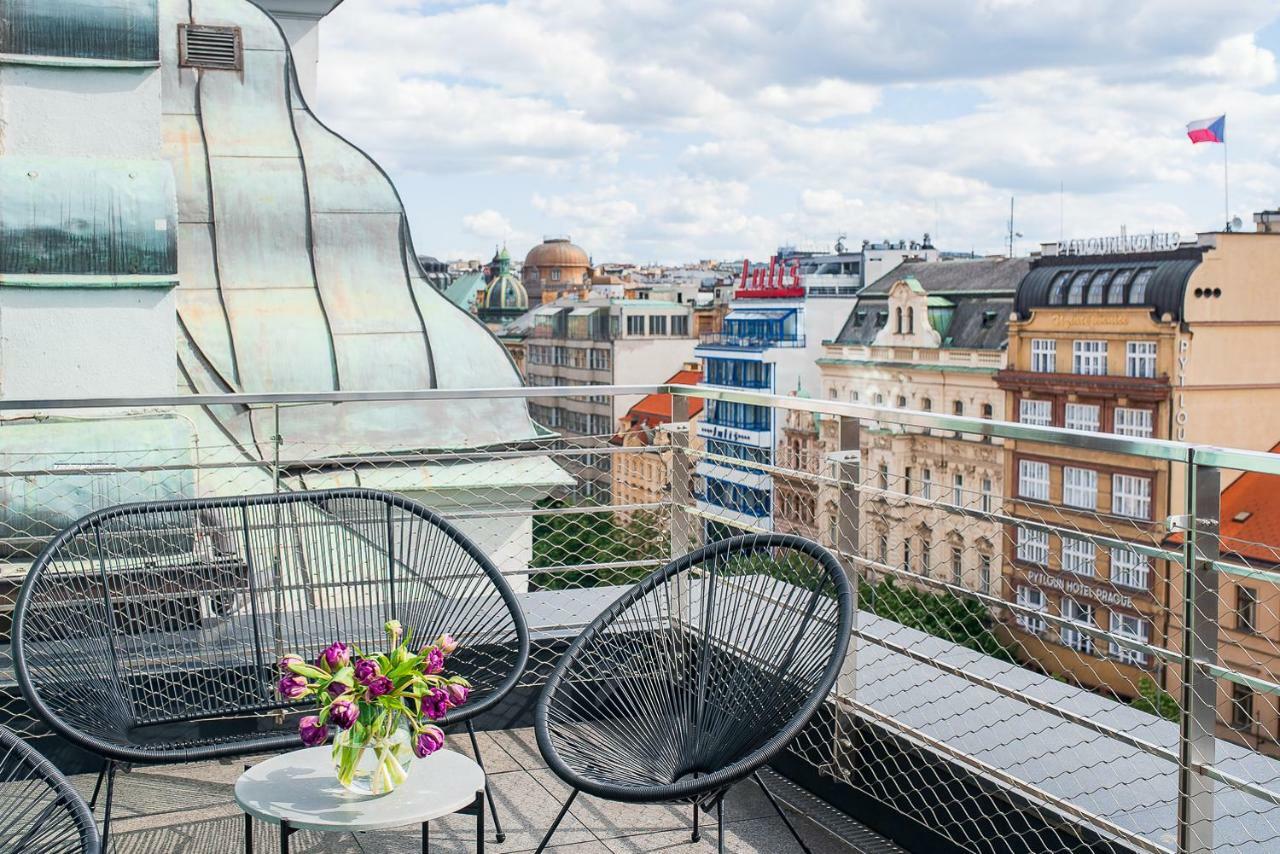 Wenceslas Square Terraces Prága Kültér fotó